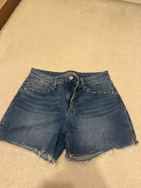 Joe's Jeans Distressed Dark Blue Denim Cutoff Shorts